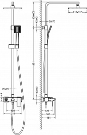 Timo Душевая система Selene SX-1030/17 золото матовое – фотография-5